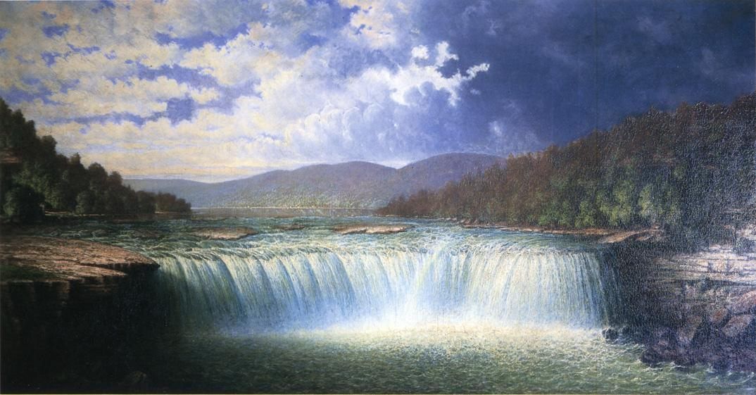 Unknown Falls of the Cumberland River Whitley County Kentucky by Carl Christian Brenner